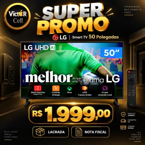 Smart TV LG 50 Polegadas | Lacrada | Nota Fiscal 