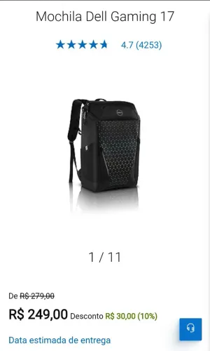 Mochila Dell Gaming