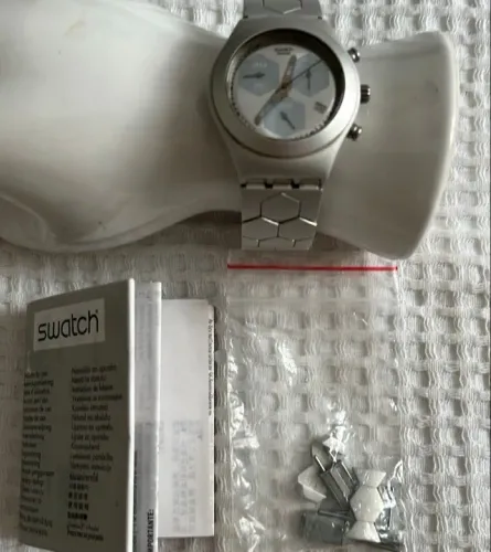 relógio swatch irony aluminium