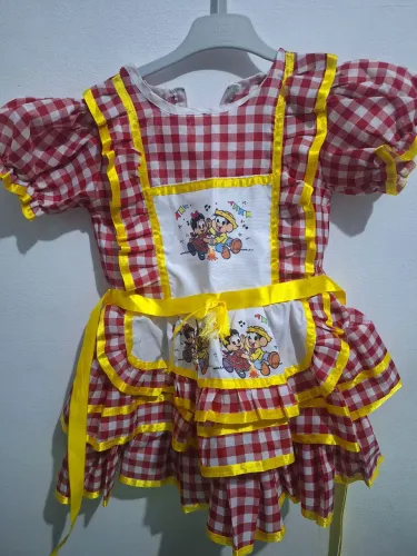 Vestido de festa junina infantil 2 a 3 anos