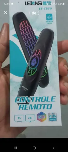 Air mouse mini controle remoto compatível PC TV tvbox etc novo com iluminação rgb