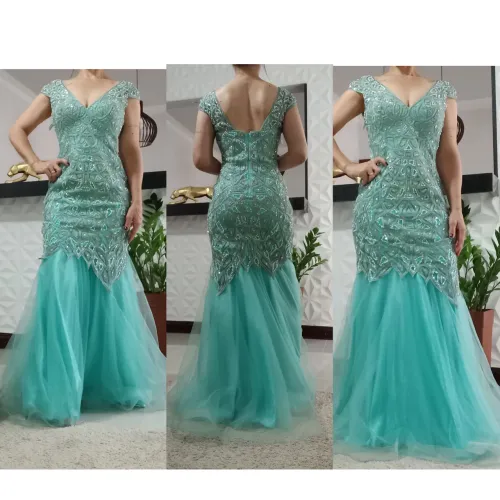 Vestido de festa em pedrarias novo lindo