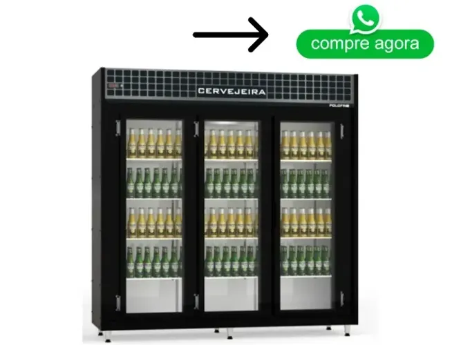 Cervejeira 3 Portas de Vidro Polo Frio 220V Nova