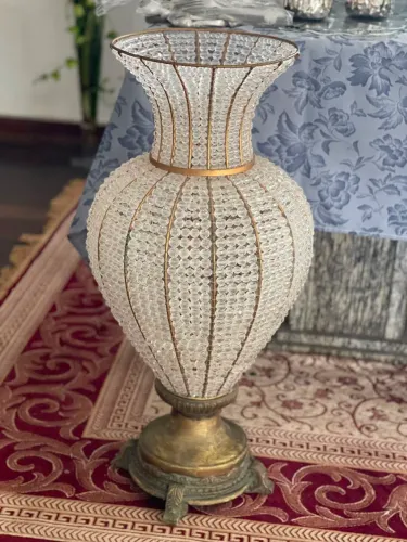 vaso de pedraria e cristal (modelo conhecido como  2unConde Império)