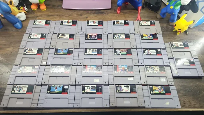 Lote de cartuchos super Nintendo americano original 36 unidades 
