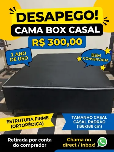Cama Box Casal Conjugada