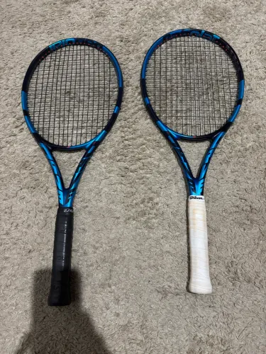 Par de raquetes babolat pure drive 98, cabo l3