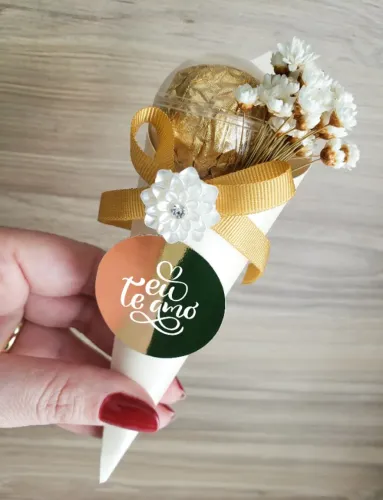 Mini Buquê com Ferrero Rocher