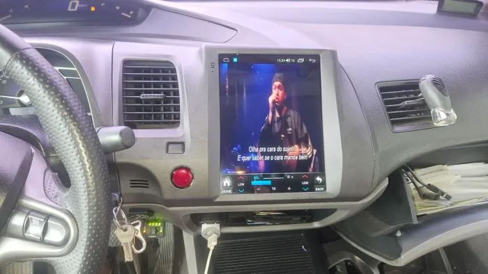 Multimídia tesla para new civic