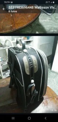 MALA DE VIAGEM LINDA COR PRETA PERFEITA MEDIDA 52/===38 VALOR 50 dinheiro