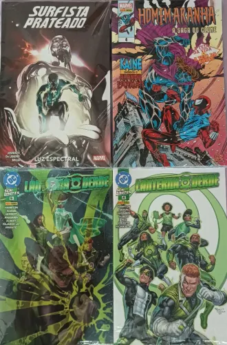 Lanterna Verde 4 e 5 + Homem-aranha: a saga do clone 4 + Surfista Prateado: Luz Espectral