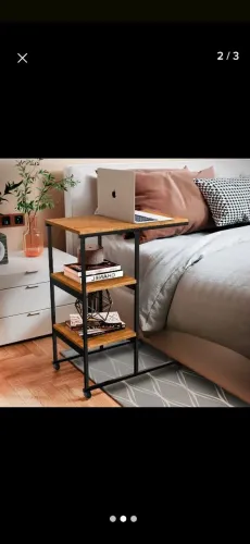 Carrinho auxiliar com rodinha estilo industrial