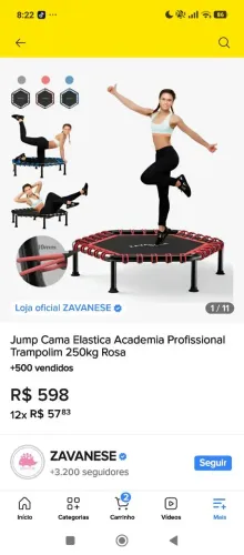 Vendo trampolim sem uso