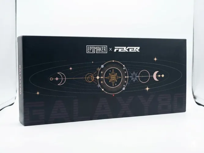 Teclado Epomaker Feker Galaxy80 Gamer Mecânico ARGB 88 Teclas Linear Switch Marble White