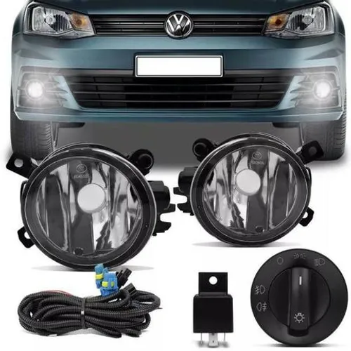 Farol de Milha Volkswagen Gol G7 2016 / 2017 - Botão original e Moldura Cromadas