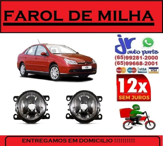 Par Farol de Milha C5 05 06  07 Neblina Auxiliar