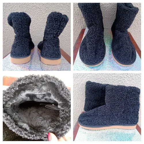 Bota de pelo importado, novo, forro duplo, n:6 (35)