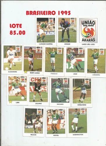 lotes figurinhas campeonato brasileiro 1995