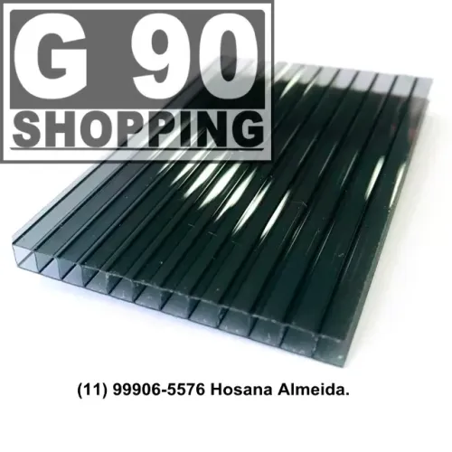 Chapa de Policarbonato Alveolar Fume 4mm 2,10x6,00 