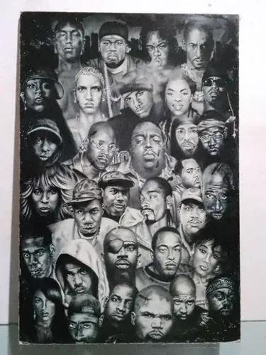Poster quadro rapers nacional e internacional 