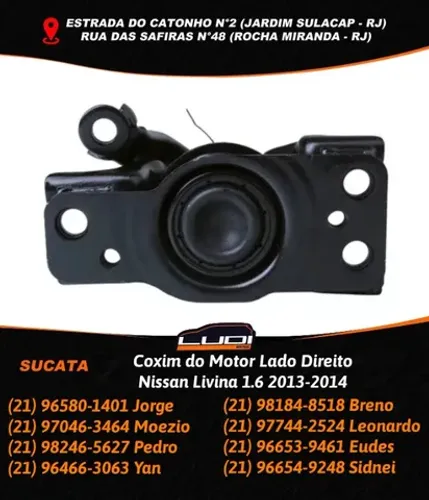 Coxim do Motor Lado Direito Nissan Livina 1.6 2013-2014