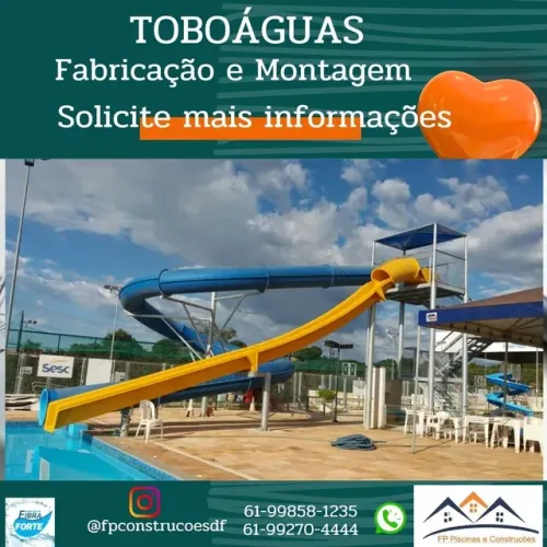 Toboaguas fechado ou aberto. fabricação e montagem. 