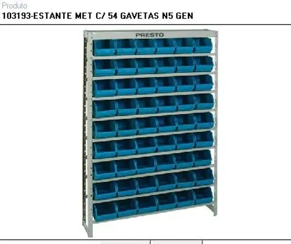 ESTANTE MET C/54 GAVETAS N05