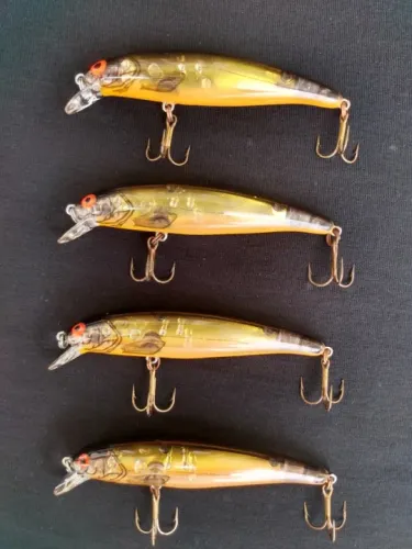 4 Iscas Bomber Long A 9,5cm 10gr Antiga Vintage