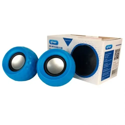Mini Caixa De Som Auto Falante Para Pc Cont De Volum Kp-7029