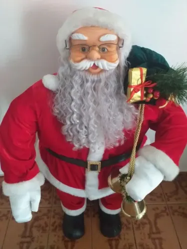 Papai noel antigo 1 metro decoração