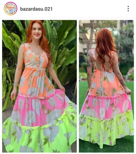 Vestido patch calor floral Farm - Tam. P