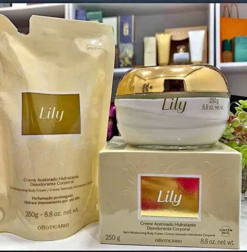 Creme Acetinado Hidratante Desodorante Corporal Lily e O Boticário