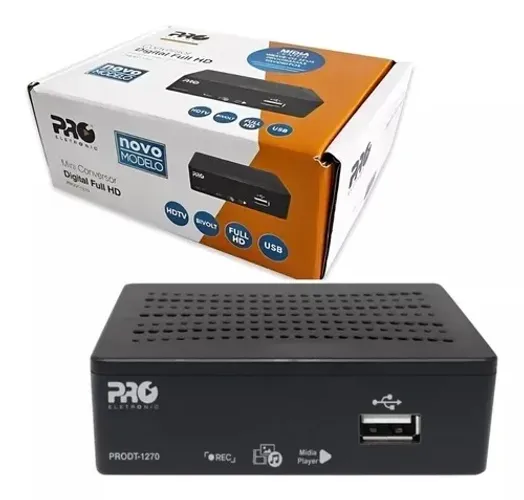 Mini Conversor Digital Full Hd Prodt 1270 Pro Eletronic