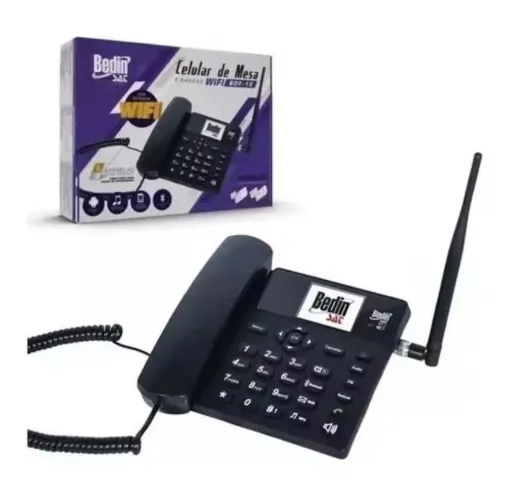 Telefone Fixo com Wi-Fi Bedin - Celular de Mesa