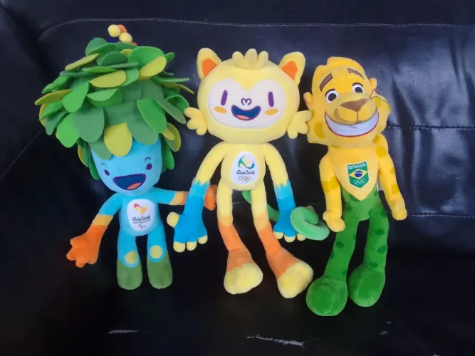 Pelúcias dos Mascotes Rio 2016