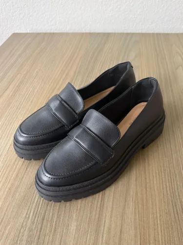 Mocassim Anacapri Flatform Tratorado Preto Feminino 37