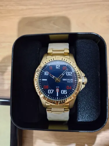Relógio Seculus Dourado