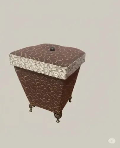 Porta joias vintage com pés em metal, em cartonagem 
