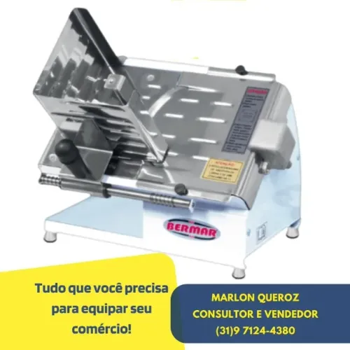Cortador de Frios Semi-Automático Lâmina 22Cm Bermar Bivolt 