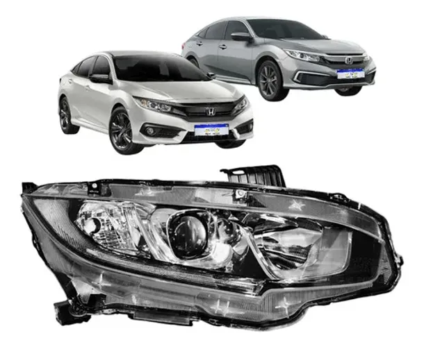 Farol Honda Civic G10 2017 2018 2019 2020 2021 Com Led Ld