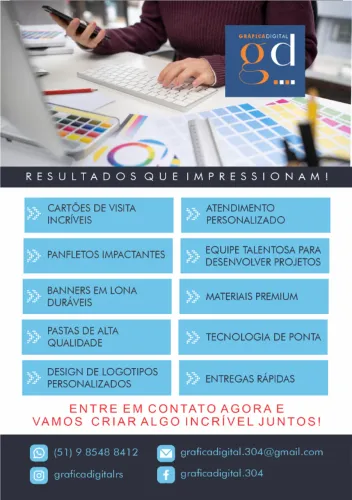 ? Sua marca merece brilhar! A Gráfica Digital é o seu parceiro ideal na criação de materi