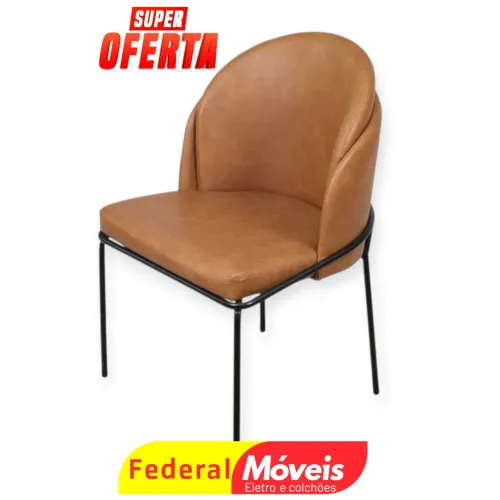 Cadeira de Jantar com Pés em Aço - Elegância e durabilidade para sua sala de jantar!