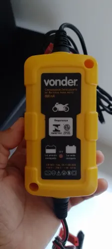 Carregador inteligente de bateria para motos 800ma Vonder
