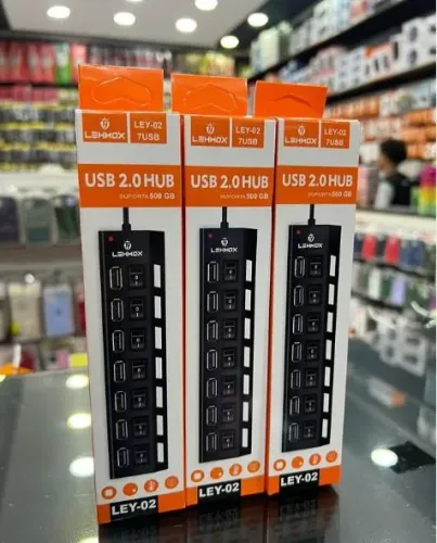 Hub USB 2.0 7 Portas - Suporta 500 GB