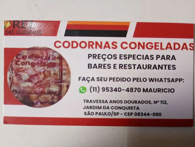 Codornas congeladas