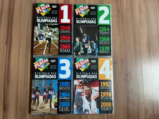 História das Olimpíadas - Coleção Placar com 4 volumes