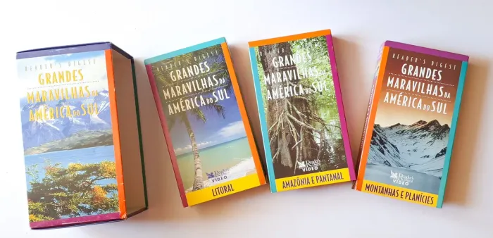 box trio vhs coleção grandes maravilhas da américa do sul reader's digest