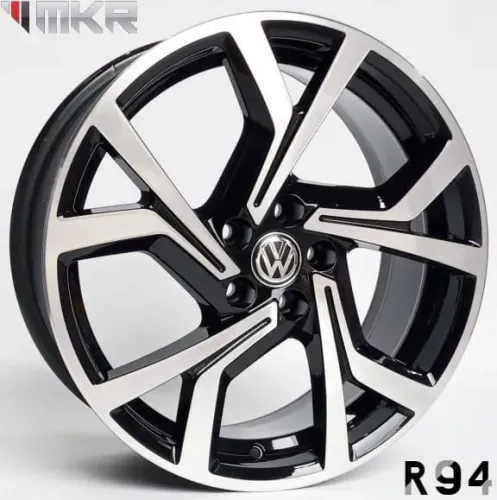 Rodas de liga leve Volkswagen aro 17 Ramlow preta com diamantado 4x100 novas