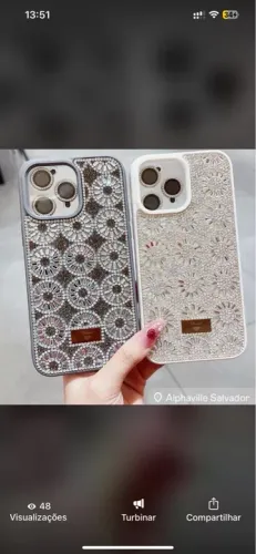 Cap Case Premium iphone 16 pro max Dourada e Preta 13 pro max 