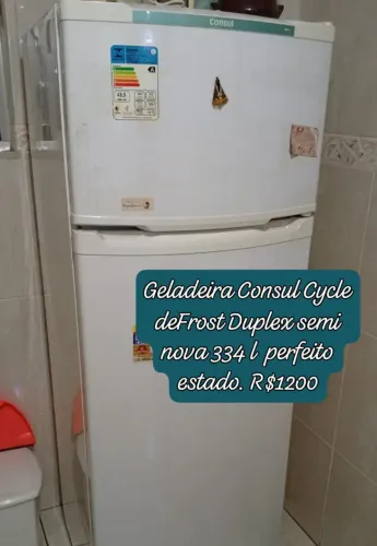 Geladeira Consul Cycle Defrost Duplex 334l